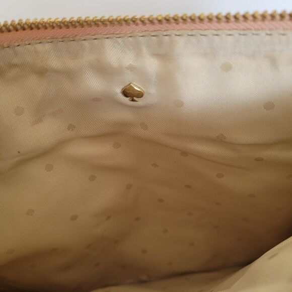 Kate Spade Bag Clutch Glitter Rose Gold Bow Evening Party Glam Zip Pouch Purse - Picture 5 of 12